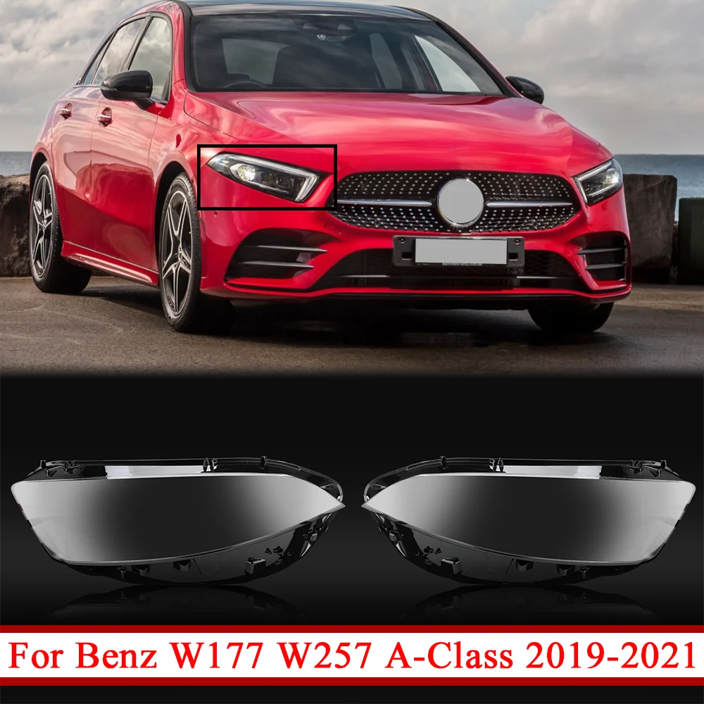 

For Mercedes-Benz A-Class W177 W257 A180 A200L 2019 2020 2021 Headlamp Transparent Cover Lampshade Lamp Shade Headlight Shell