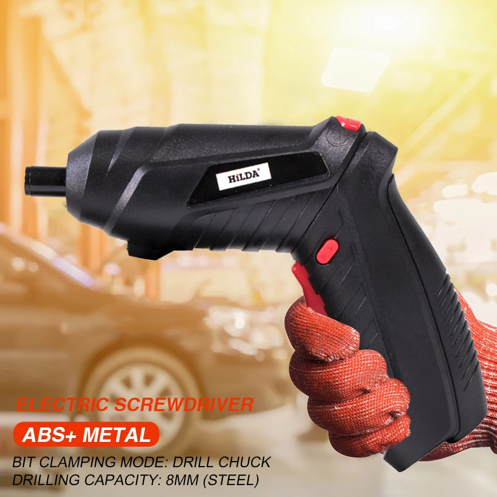 

Cordless Electric Screwdrivers Rechargeable Power Strong Toughness Electric Portable Battery Drill with LED Light