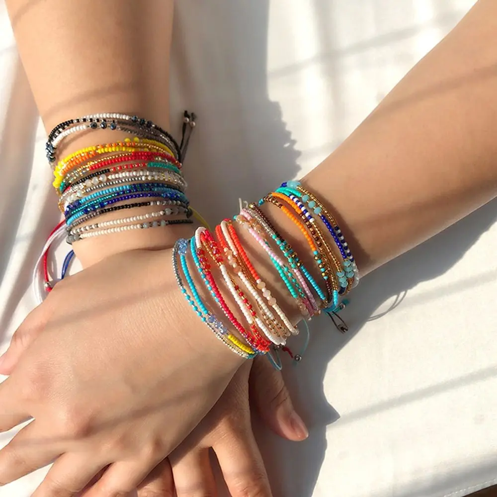 

Bohemian Beaded Bracelets Ethnic Beaded Handmade Braided Bracelets Beach Bracelets Jewelry Suitable for Girls Pulseras Mujer
