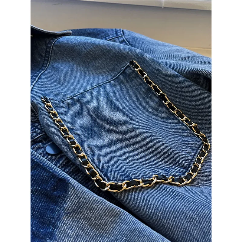 Весенне-осенняя джинсовая куртка для женщин 2024 новая модная свободная рубашка