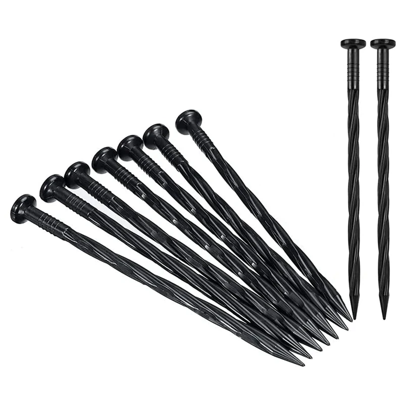 

Plastic Edging Stakes, 50 Pcs 8-Inch Landscape Edging Anchoring Spikes, Spiral Nylon Landscape Anchoring Spikes