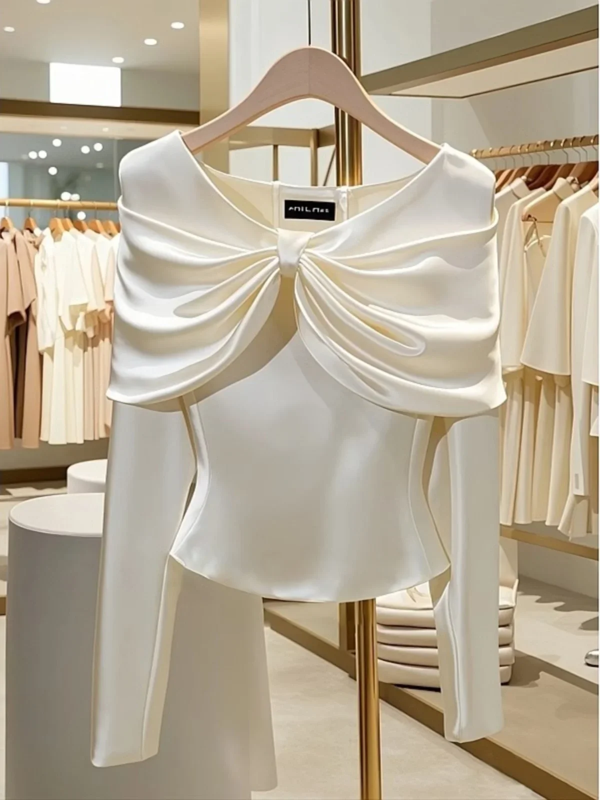 Весенне-осенняя французская модная белая блузка женские топы легкие роскошные