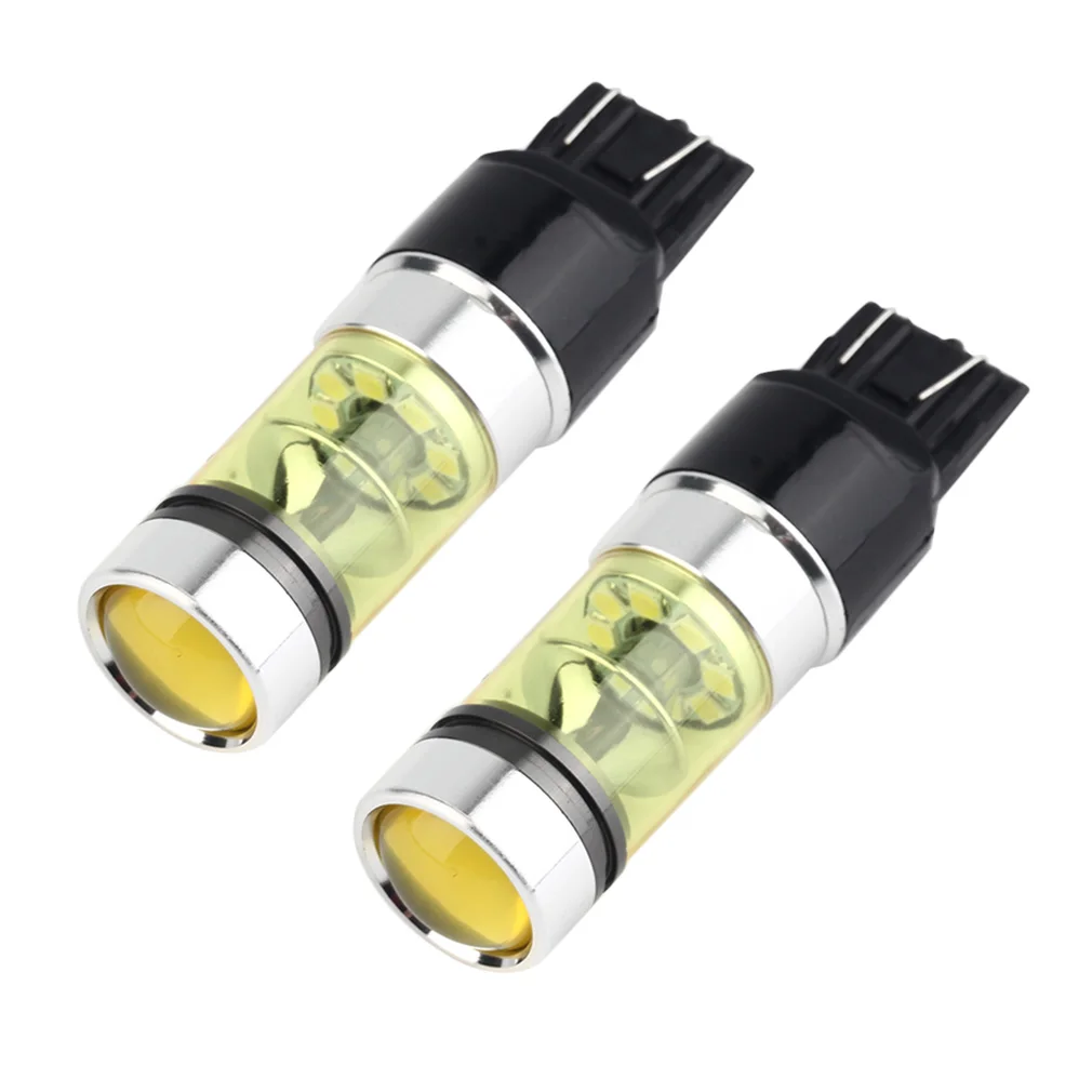 

Высокая мощность, 2 шт., 100 Вт, T20 20, SMD, яркие 4300k, золотые фонари, автомобили, противотуманные фасветильник, подсветка из алюминиевого сплава