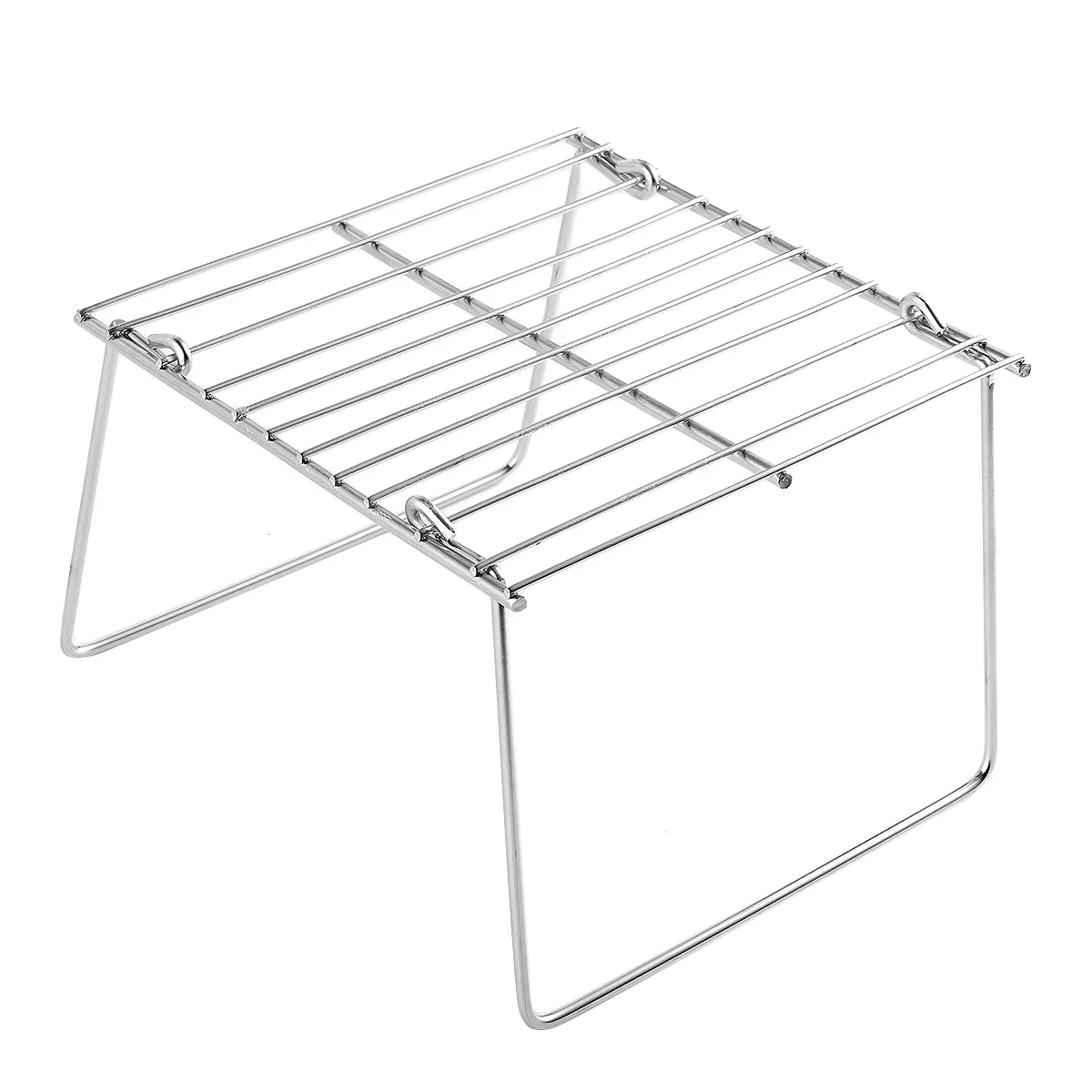 

Grill Campfire Barbecue Bbq Camping Grate Pot Over Holder Stand Picnic Outdoor Steel Folding Camp Fire Stainless Foldable