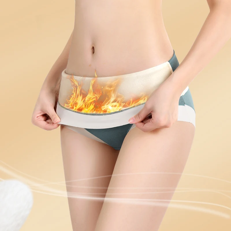 

4 шт, трусы для месячных, трусы женские хлопок, хлопчатобумажное теплое нижнее белье женские плюшевые трусики бесшовная высокая талия теплые трусики зимнее нижнее белье