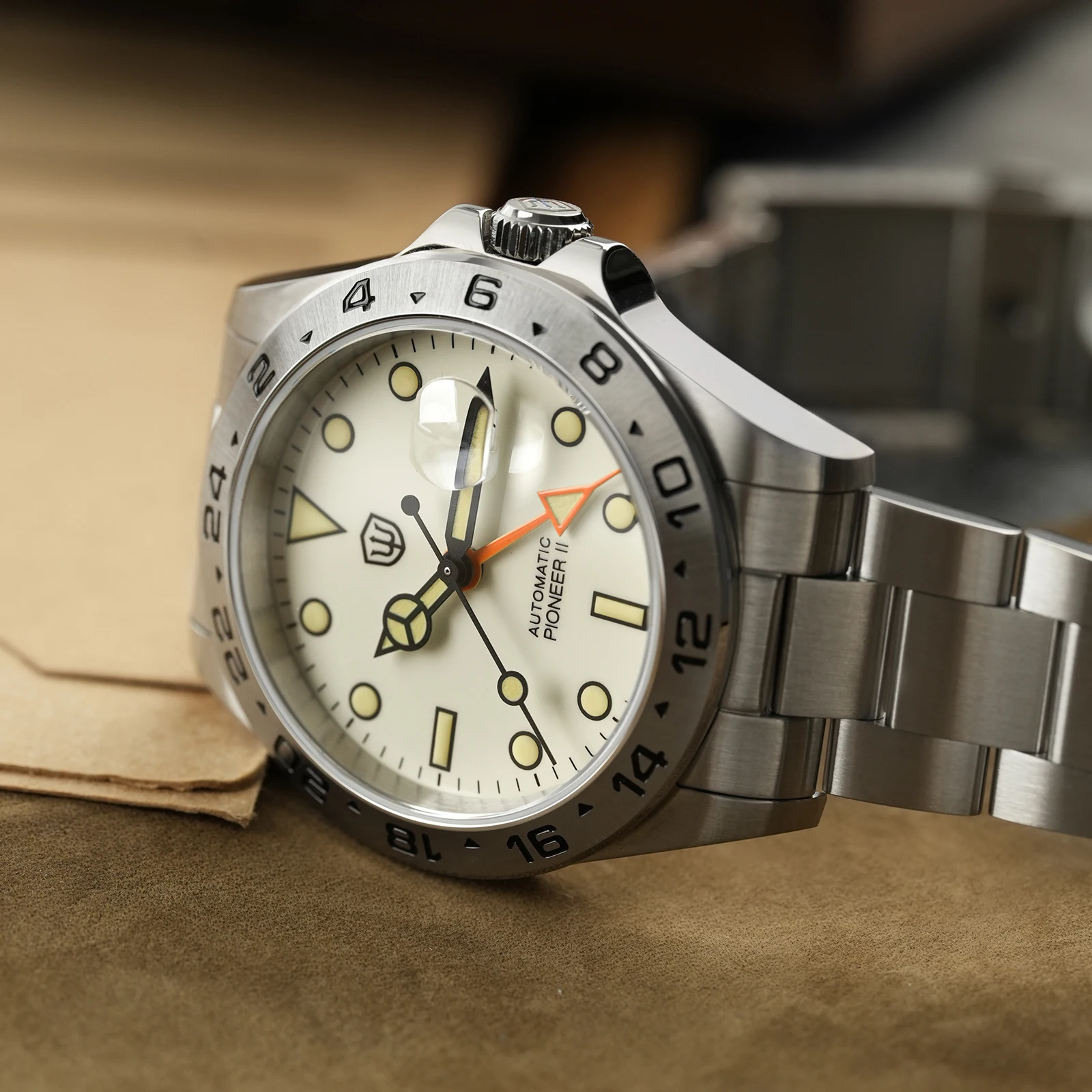 Фото Мужские часы Watchdives WD1993 40 мм с автоматическим механизмом Hangzhou 6460 Hi-Beat GMT, сапфировым стеклом, водонепроницаемостью 200 м, из нержавеющей стали. №3