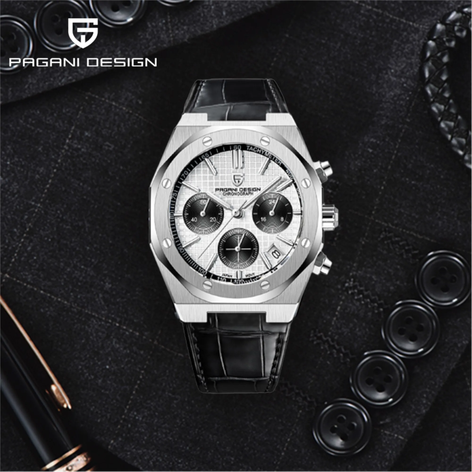 

2022 New PAGANI DESIGN Luxury Men's Sports Quartz Watches Top Brand Stainless Steel 100MWaterproof Chronograph Relogio Masculino