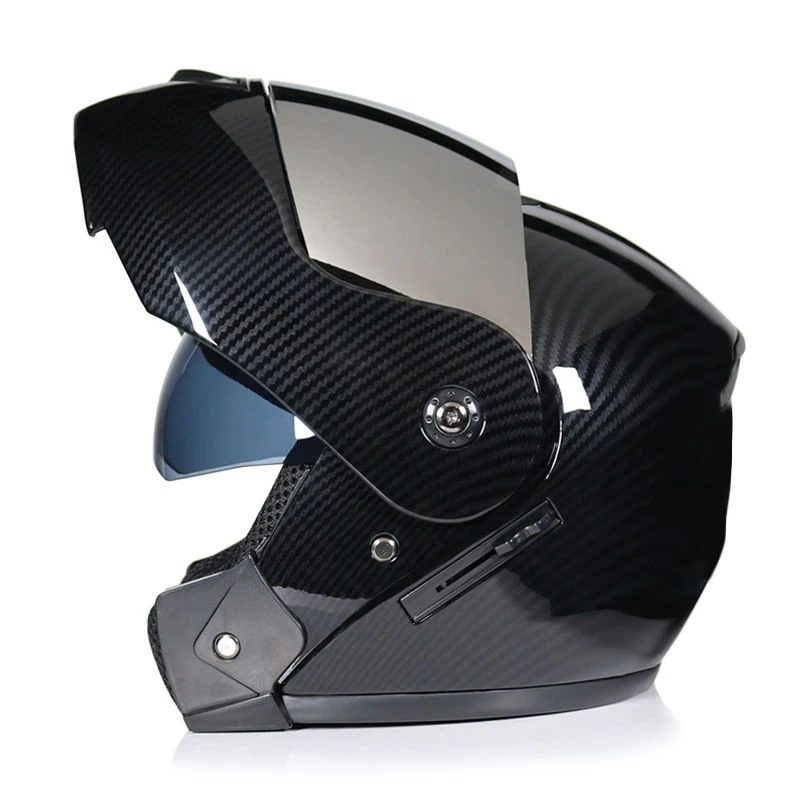 

Unisex Racing Motorcycle Helmet, Modular Two Lens Motocross Cap Safety Flip Up Full Face and two Gifts