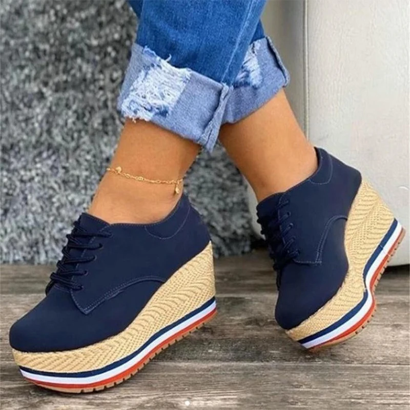 

2021 Women Summer Platform Wedge Shoes Female Fashion Original Casual Straw Shoes Ladies Safety Comfortable Footwear Plus Size