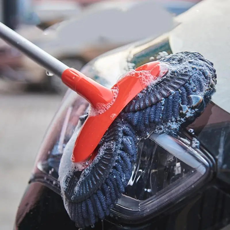

Car Washing Mop Detailing Cleaning Brushes 360Degree Flexible Rotation Car Wash Brush Retractable Double-headed Soft Bristle