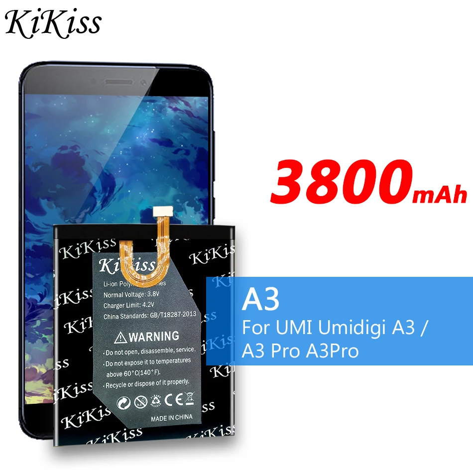 

3800mAh Phone battery For UMI Umidigi A3 / A3 Pro (A3Pro) Batteries with tools