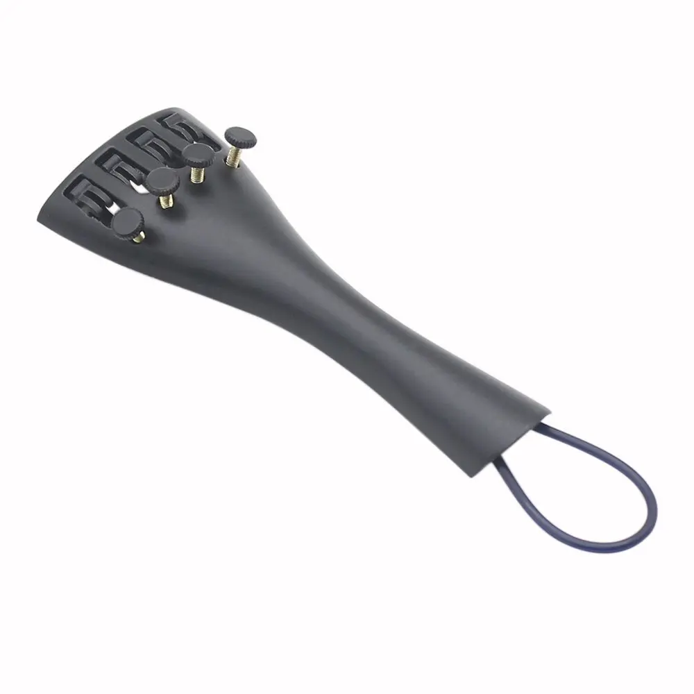 

3/4 4/4 Violin Fiddle Tailpiece Hill Style with 1pcs Tailgut Tailcord 4 Fine Tuners Aluminum Alloy Durable