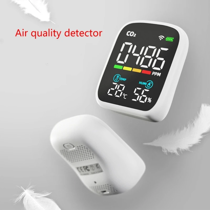 Детекторы углекислого газа CO2 Монитор качества воздуха в помещении Температура и
