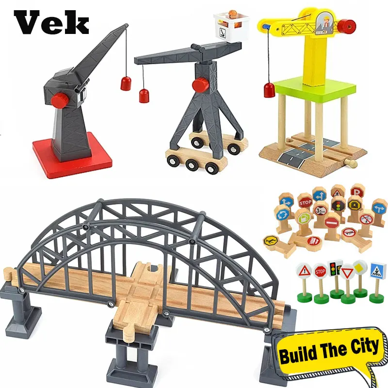 Bridge Track Accessories Fit Biro Wood Tracks Creative Toys For Children Gift