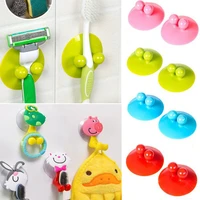 punch free environmental protection hook vacuum color suction cup creative hook kitchen bathroom razor toothbrush bracket rack