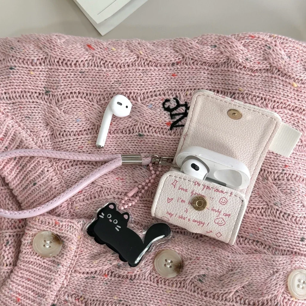 Мягкий кожаный чехол для AirPods 1 или 2 3 4 Pro