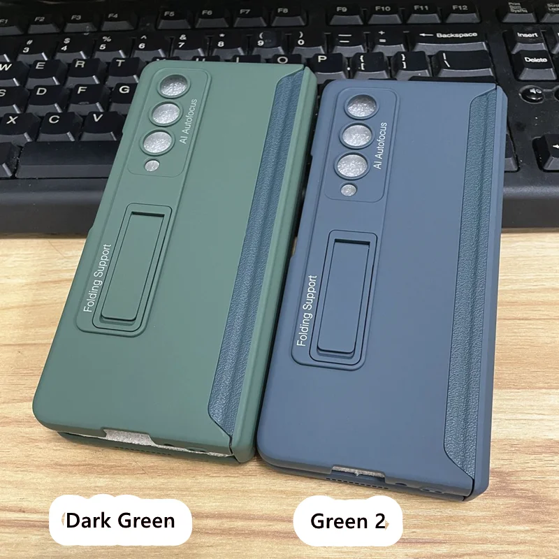 Case for Samsung Galaxy Z Fold 4 3 2 Magnetic Adsorption Hinge Protection Phone Cover Kickstand Hard Plastic S Pen Slot Case
