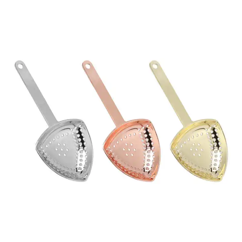 

Triangular Cocktail Strainer No Breakage Anti Rust Fine Filtration Decorative Professional Ice Strainer for Bar Home hot