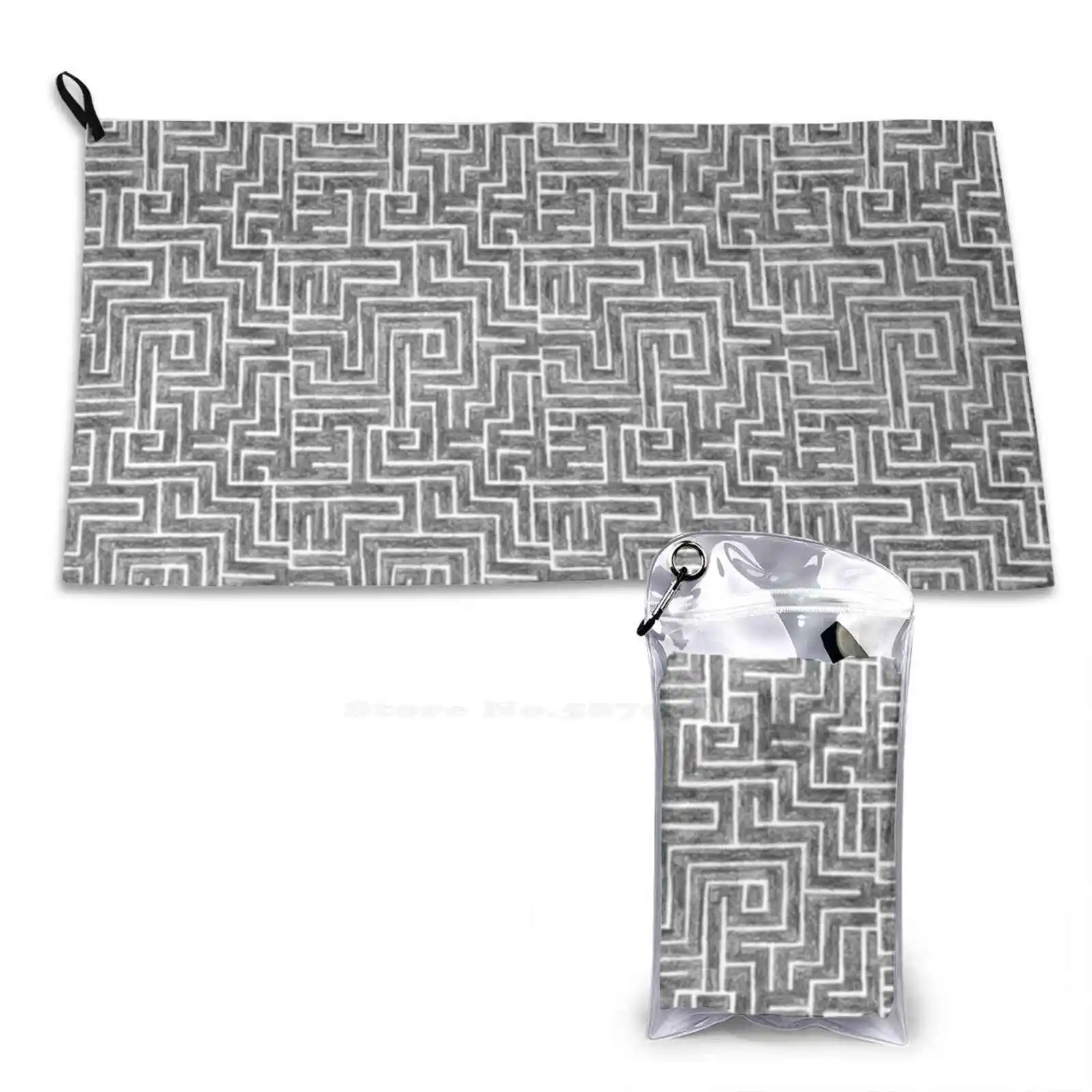 Sketch 3d Print Towel Sport Soft Towel Pencil Sketch Abstract Hipster Cool Modern Tiles Repeat Artsy Artistic Creative