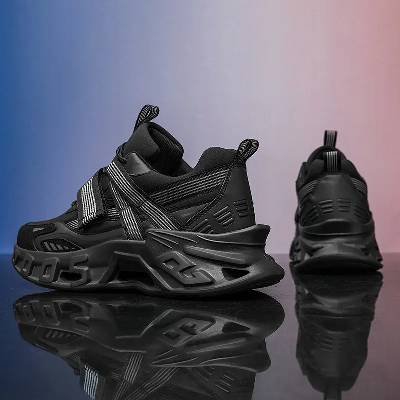 Кожаные кроссовки High Street дизайнерская массивная спортивная обувь Dark-Warrior удобная