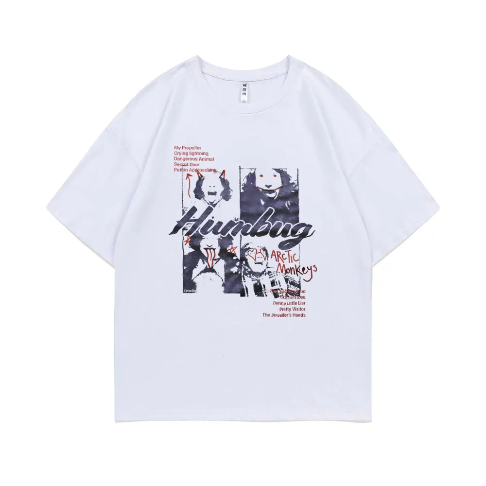 

Arctic Monkeys Humbug Graphic Tshirt Short Sleeve Male Streetwear Men Vintage Oversized T Shirt Man Woman Rock Punk Style Tees