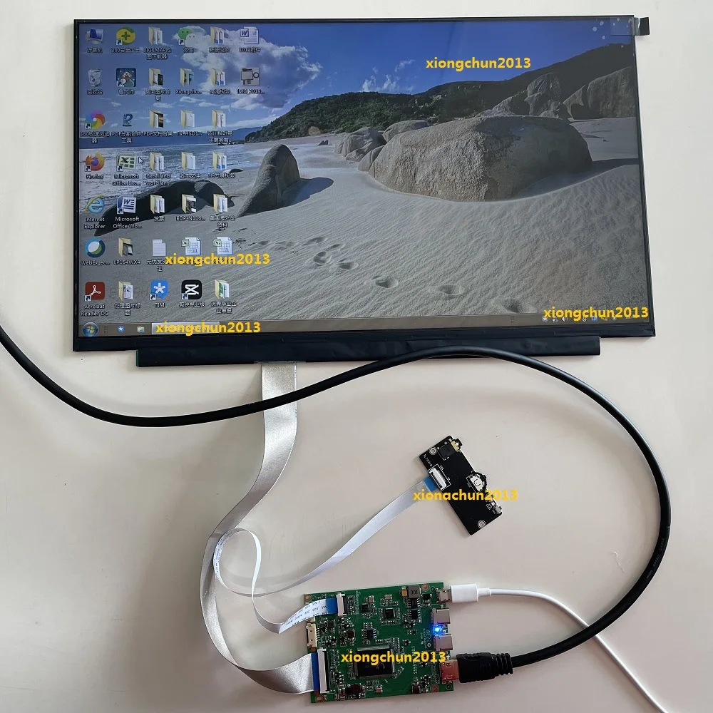 EDP controller board Type-C USB mini HDMI-compatible 5V + 17.3" 1920X1080 LED panel IPS Screen For PC PS X360 Laptop raspberry