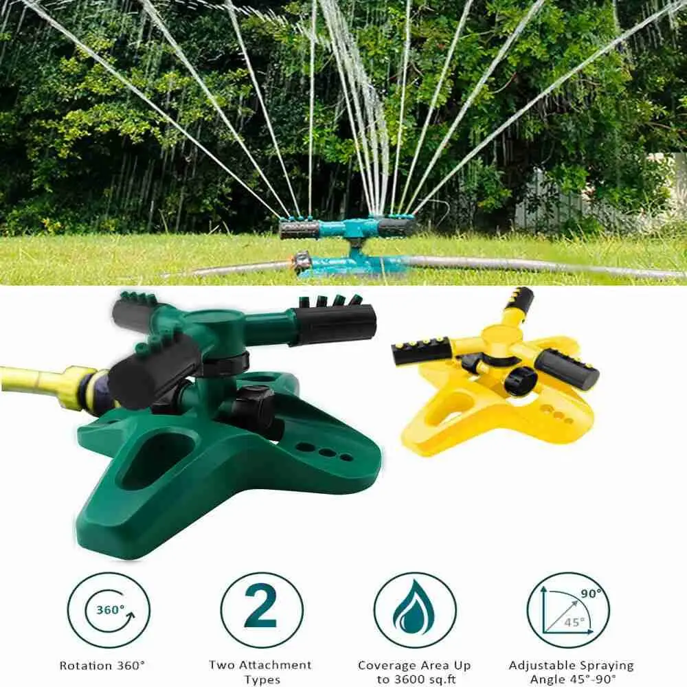 

360 Degree Rotating Garden Lawn Sprinkler Automatic Updated Yard Sprinkler System Large Area Coverage Water Irrigation Sprayer