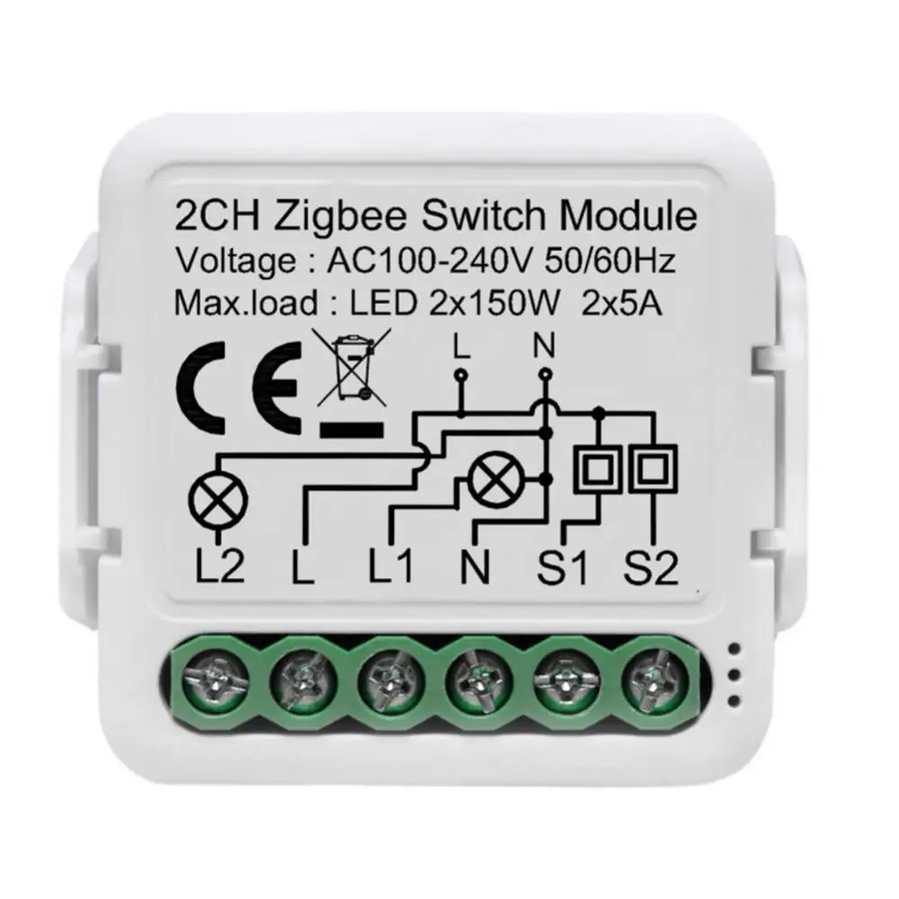 

Smart Zigbee Switch 2-way Control Switch Mini Smart Breaker Tuya Smart Life Control Work With Alexa Google Home Yandex Alice