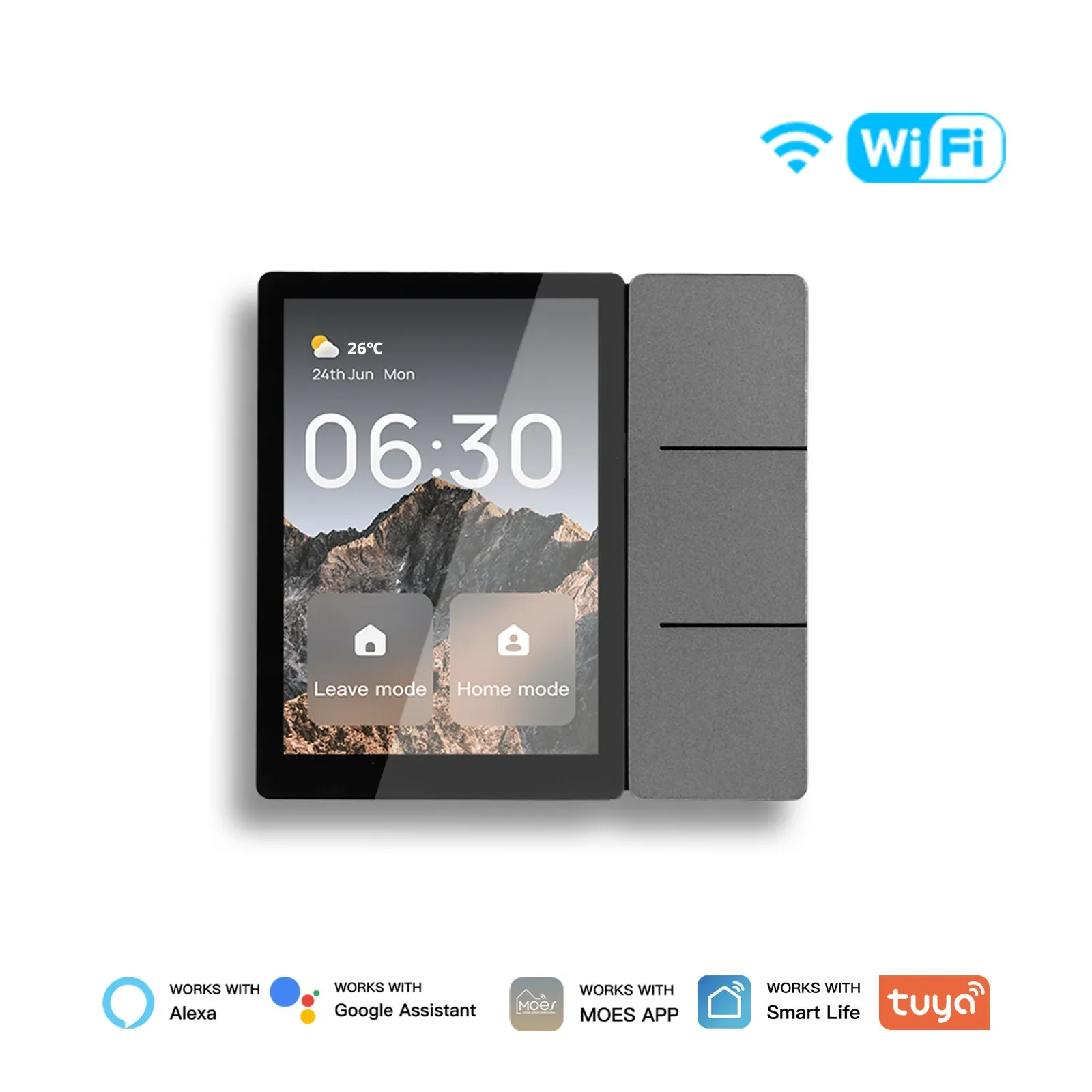 Умный центральный экран управления Tuya Smart Life с Wi-Fi, 3,5 дюйма, с 3 релейными переключателями и встроенным Bluetooth-шлюзом. (art.: 3920dce2af77f) - 3920dce2af77f