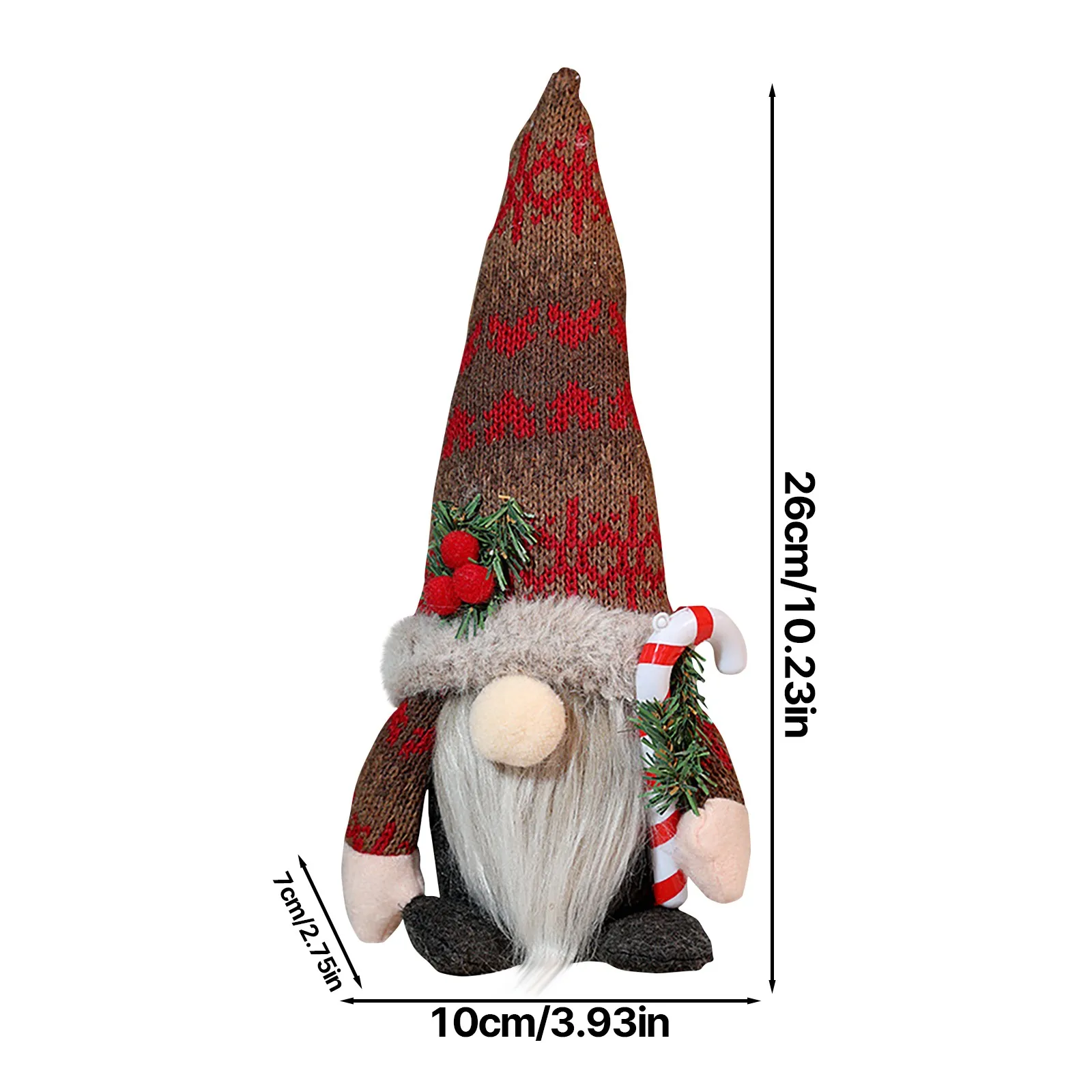 Новый рождественский богатый декор длинная борода плюшевая шапка безликий и