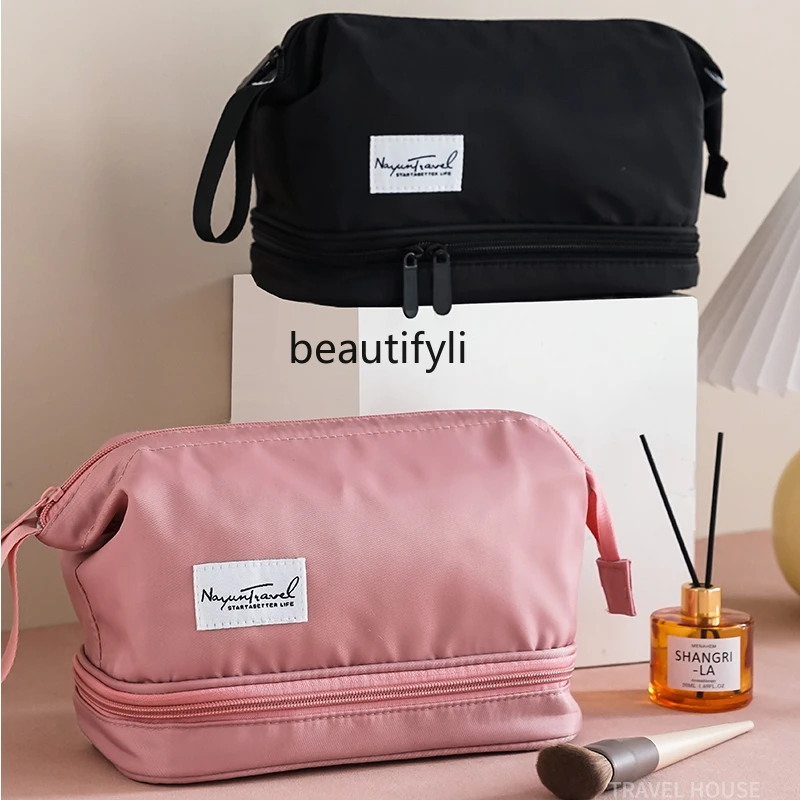 

HJ Cosmetic Bag Carrying Case Folding Travel Skincare Wash Bag Box