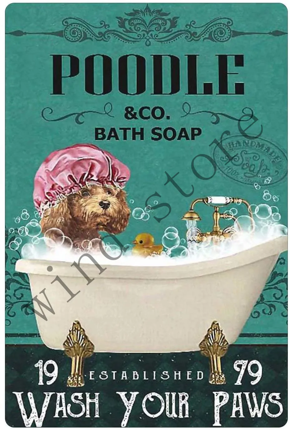 

Bath Soap Bathroom Funny cat dog pet Metal Tin Signs Vintage Bathroom Toilet Bar Cafe Wall Decoration Retro Toilet Room Sign