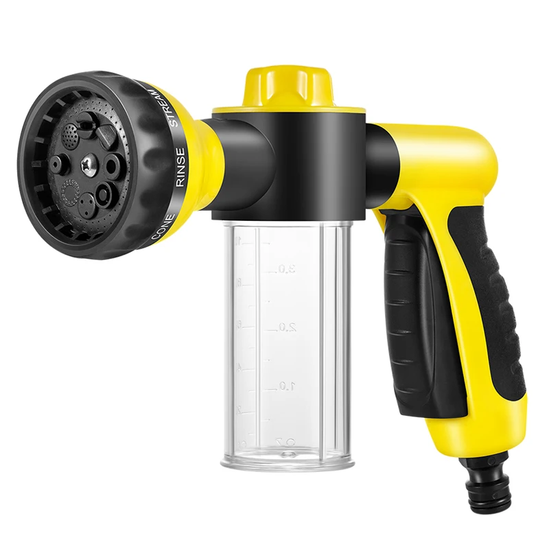 

Garden Car Dual Purpose Car Washing Nozzle 8 in 1 Foam Water Gun High Pressure Car Soap Sprayer Adjustable Spray Tool