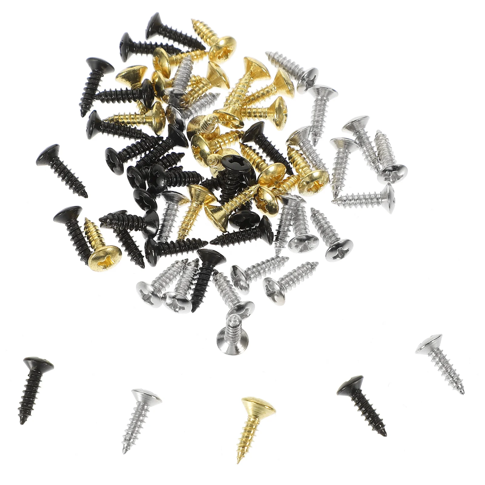 

150 Pcs Guitar Accessories Bass Screws Pickguard Mounting Electric Pickup Black