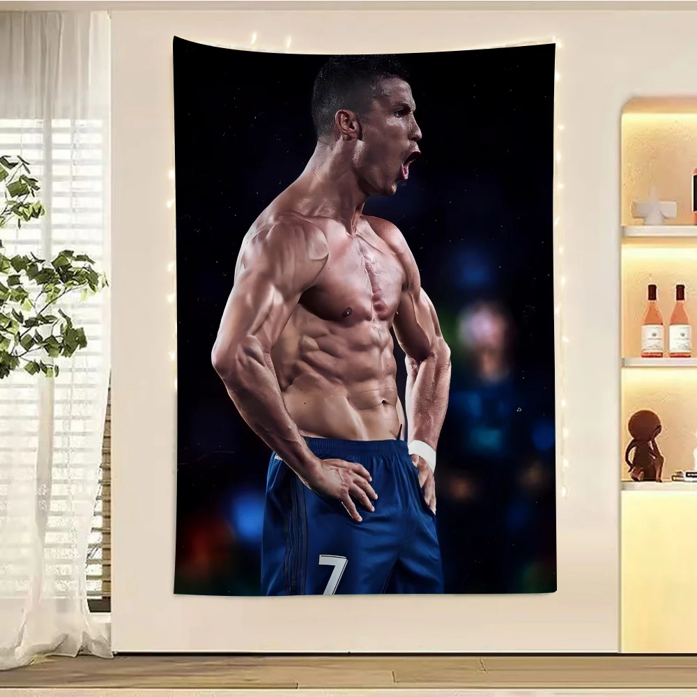 C-Cristiano R-Ronaldo CR7 Гобелен Художественная печать Японский настенный гобелен Аниме