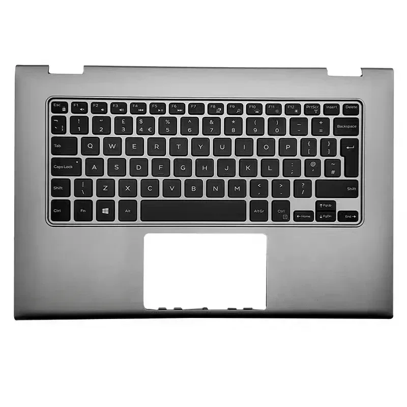 Подставка для рук ноутбука DELL Inspiron 13 7347 7348 0V5CHP V5CHP 0T7RY5 T7RY5 серебристая с подсветкой