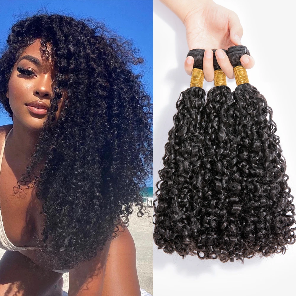 

Mongolian 10A Small Kinky Curly Bundles Unprocessed Spiral Curly Human Hair Weave Bundles Remy Hair Extension Salon Bundle 3B 3C