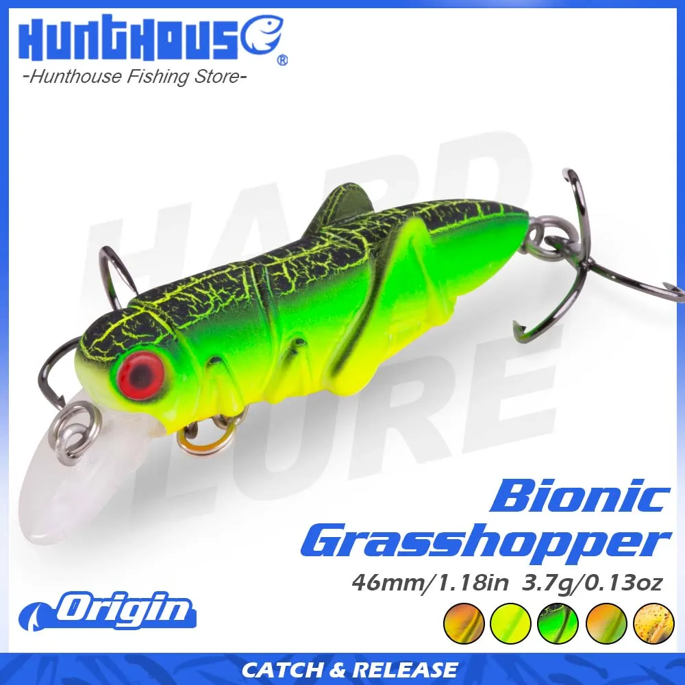 

Hunthouse Minnow Fishing Lures Insect Lip Slow Sinking Hard Bait Mini 46mm 3.7g Pescar Artificial For Pike Trout Fish Tackle