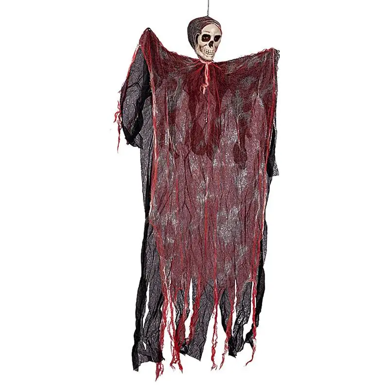 

Scary Halloween Hanging Ghost Skull Halloween Party Decoration Hanging Grim Reaper Garden Bar Haunted House Skeleton Prop