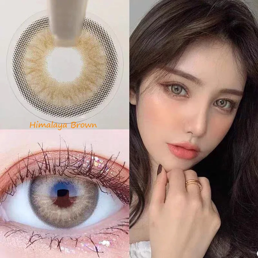 

GFRIEND Contact Lenses with Dioptric Cosmetic Contacts Lenses Beautiful Yearly Colored Contact natural Lenses for eyes 2pcs/Pair