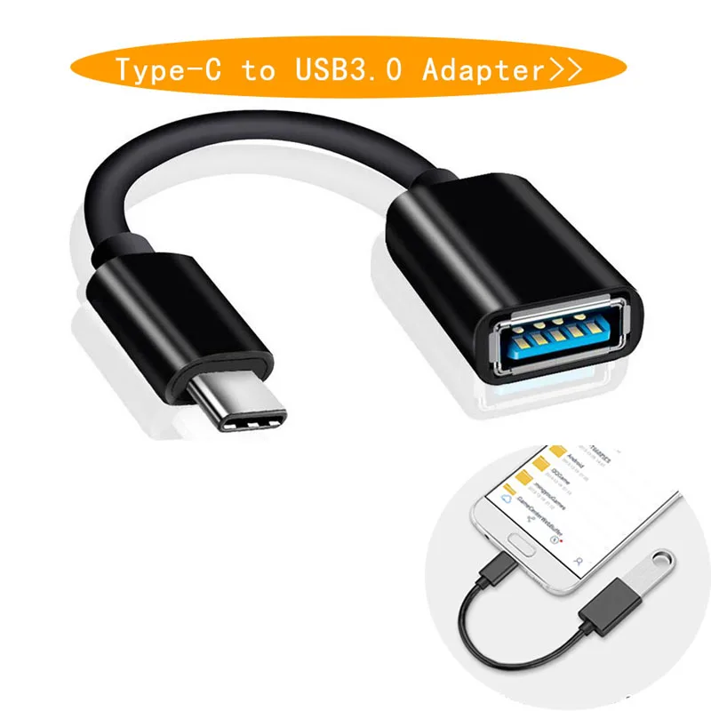 

Type-C OTG Adapter Cable USB 3.1 Type C Male to USB 3.0 A Female OTG Data Cord Adapter for Universal Type C Interface Phone