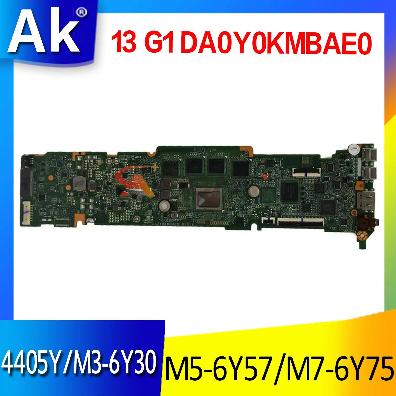 

For HP ChromeBook 13 G1 Laptop Motherboard 4405Y M3-6Y30 M5-6Y57 M7-6Y75 4GB w/ 16G 32G SSD Notebook mainboard DA0Y0KMBAE0