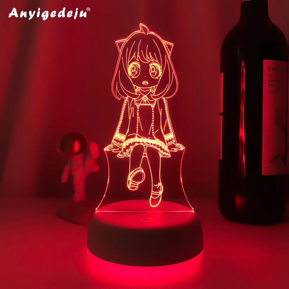 

Anime SPY X FAMILY Anya Forger Led Light for Kids Bedroom Decoration Birthday Room Decor Gift Desk 3d Lamp Manga SPY X FAMILY