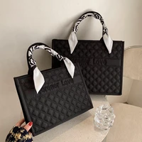 2021 new style large capacity high quality pu leather shoulder bag fashion lady diamond silk scarf handbag luxury bags handbag