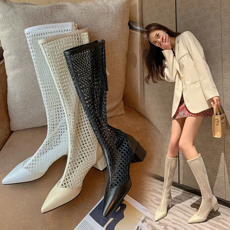 Women 's Summer Boots 2022 Thick Heel 