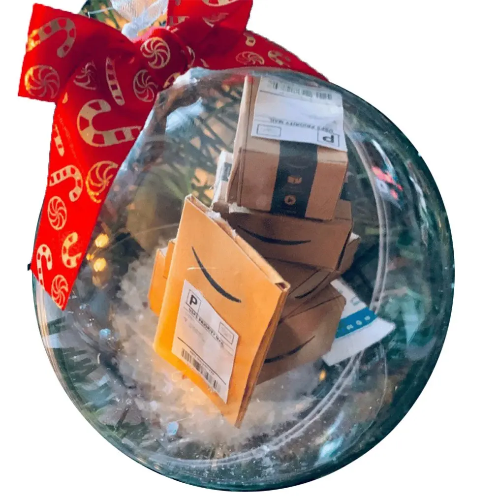 

Рождественская Новинка, украшение для рождественской елки, прозрачная открытая коробка для шаров, праздничные принадлежности, подвесной подарок, украшения для дома