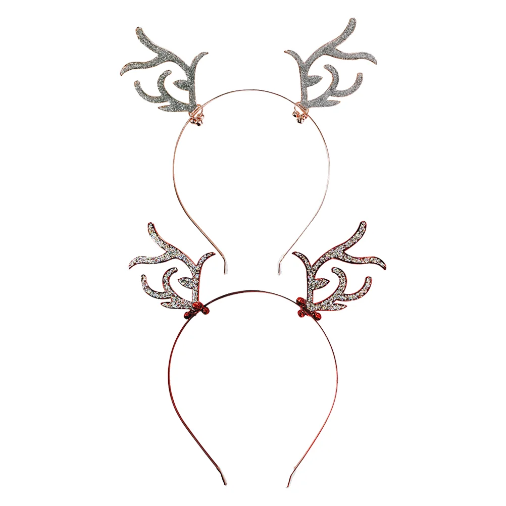 

Headband Deer Christmas Antler Hair Reindeer Hairband Party Headdress Hoop Festivalheadwear Horn Holiday Band Rhinestone Antlers