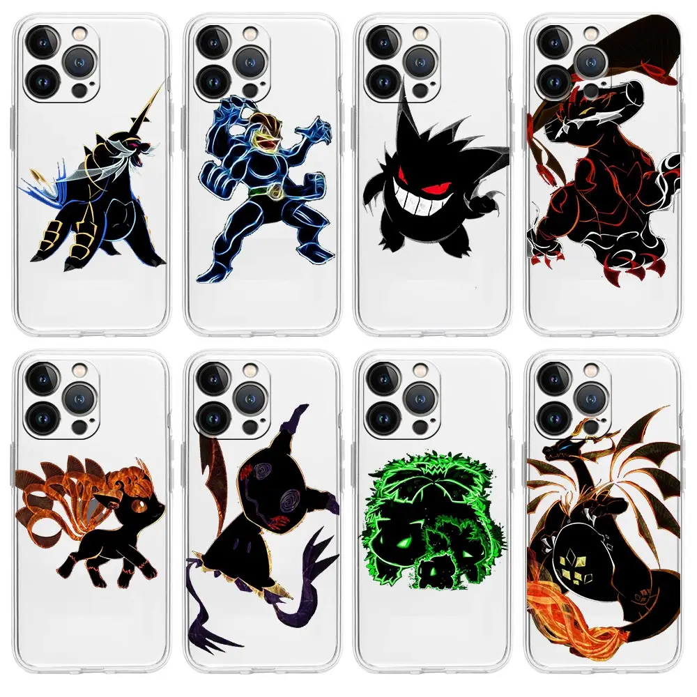 

Pokemon Clear Phone Case For iPhone 13 12 11 Pro Max 7 8 Plus Soft TPU Shell For iPhone X XR XS Max SE 2020 Cover Fundas