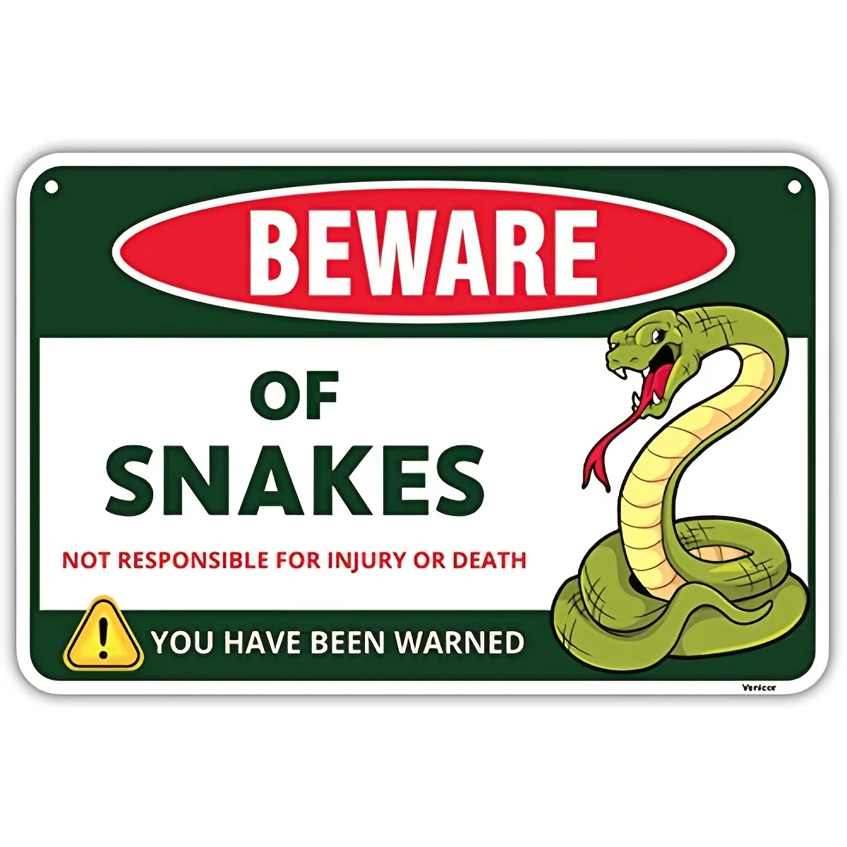 

Sign Decor Aluminum Pet Snake Tank Accessories Tapestry Gifts Stuff Poster 12x8 Inches