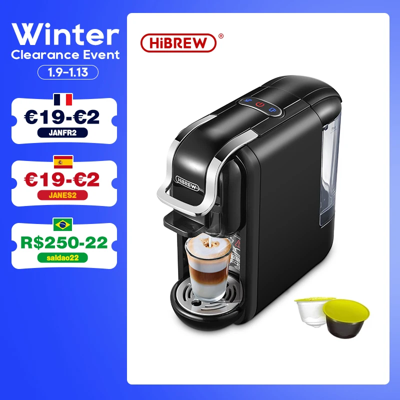 HiBREW Coffee Machine 19Bar 4in1 Multiple Capsule Expresso  